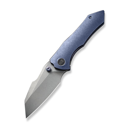 WE Knife Co., Ltd™ High-fin Frame Lock WE22005-3 Blue 6AL4V Titanium CPM 20CV Stainless Steel Pocket Knife