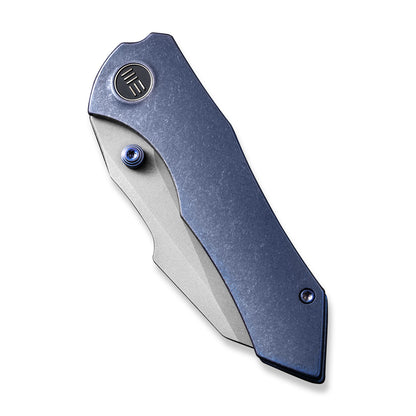 WE Knife Co., Ltd™ High-fin Frame Lock WE22005-3 Blue 6AL4V Titanium CPM 20CV Stainless Steel Pocket Knife