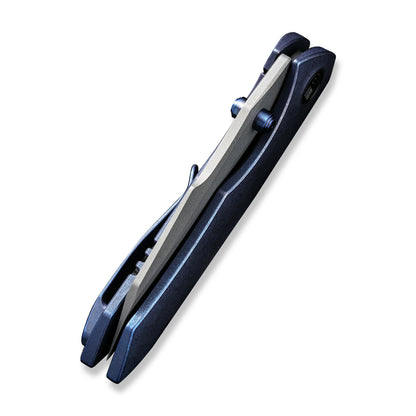 WE Knife Co., Ltd™ High-fin Frame Lock WE22005-3 Blue 6AL4V Titanium CPM 20CV Stainless Steel Pocket Knife