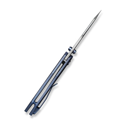 WE Knife Co., Ltd™ High-fin Frame Lock WE22005-3 Blue 6AL4V Titanium CPM 20CV Stainless Steel Pocket Knife