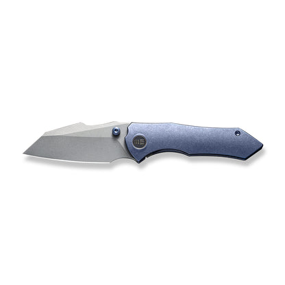WE Knife Co., Ltd™ High-fin Frame Lock WE22005-3 Blue 6AL4V Titanium CPM 20CV Stainless Steel Pocket Knife
