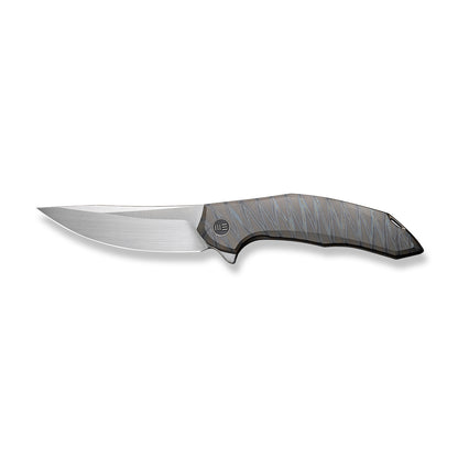 WE Knife Co., Ltd™ Merata Frame Lock WE22008A-3 Tiger Stripe Flamed Titanium CPM 20CV Stainless Steel Pocket Knife