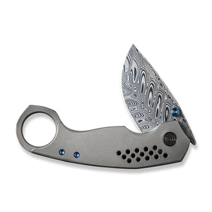 WE Knife Co., Ltd™ Envisage Frame Lock WE22013-DS1 Gray Titanium Stainless Damasteel Pocket Knife