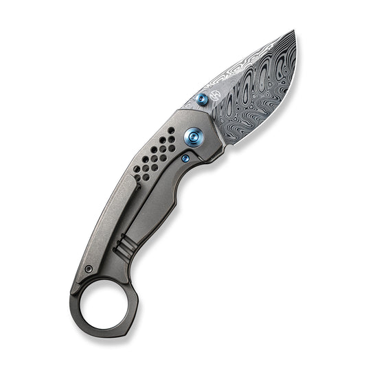 WE Knife Co., Ltd™ Envisage Frame Lock WE22013-DS1 Gray Titanium Stainless Damasteel Pocket Knife