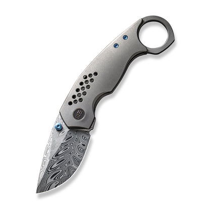 WE Knife Co., Ltd™ Envisage Frame Lock WE22013-DS1 Gray Titanium Stainless Damasteel Pocket Knife