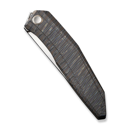WE Knife Co., Ltd™ Cybernetic Frame Lock WE22033-3 Tiger Stripe Titanium CPM 20CV Stainless Steel Pocket Knife