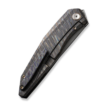 WE Knife Co., Ltd™ Cybernetic Frame Lock WE22033-3 Tiger Stripe Titanium CPM 20CV Stainless Steel Pocket Knife