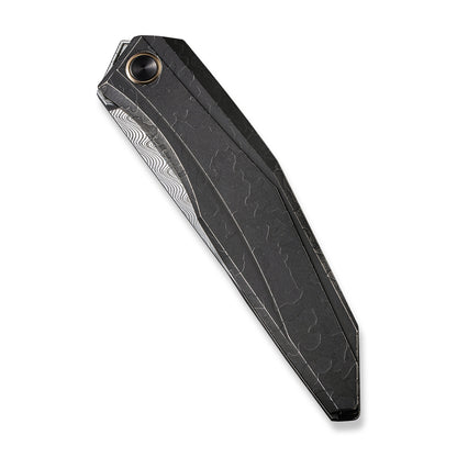 WE Knife Co., Ltd™ Cybernetic Frame Lock WE22033-DS1 Black Titanium Damasteel Pocket Knife