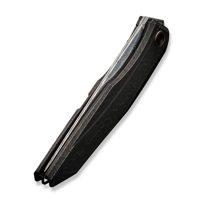 WE Knife Co., Ltd™ Cybernetic Frame Lock WE22033-DS1 Black Titanium Damasteel Pocket Knife