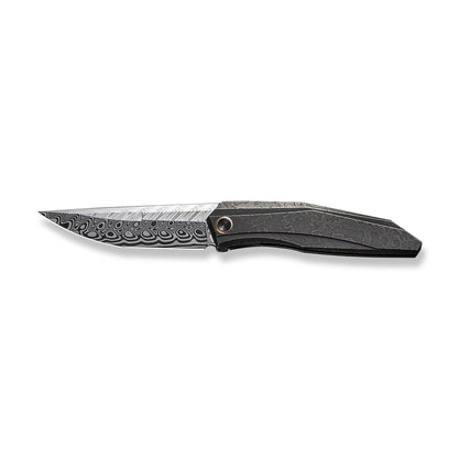 WE Knife Co., Ltd™ Cybernetic Frame Lock WE22033-DS1 Black Titanium Damasteel Pocket Knife