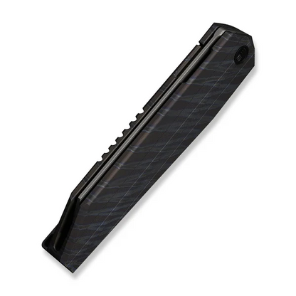 WE Knife Co., Ltd™ Collinear Frame Lock WE22034D-3 Tiger Stripe Flamed 6AL4V Titanium M390 Stainless Steel Pocket Knife