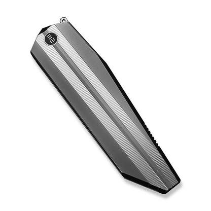 WE Knife Co., Ltd™ Collinear Frame Lock WE22034D-4 Polished Gray 6AL4V Titanium M390 Stainless Steel Pocket Knife