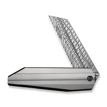 WE Knife Co., Ltd™ Collinear Frame Lock WE22034D-DS1 Bead-Blasted 6AL4V Titanium Damasteel Pocket Knife