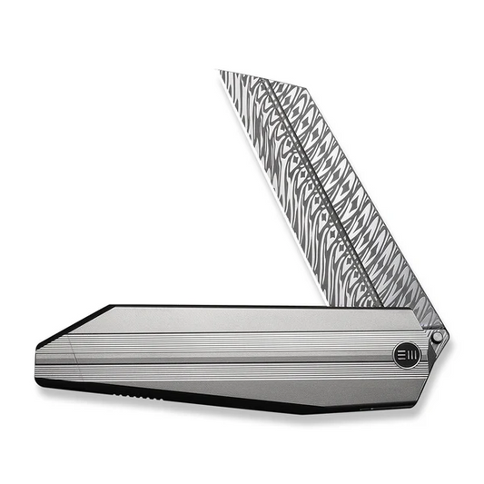 WE Knife Co., Ltd™ Collinear Frame Lock WE22034D-DS1 Bead-Blasted 6AL4V Titanium Damasteel Pocket Knife