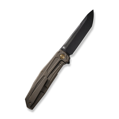 WE Knife Co., Ltd™ Shadowfire Frame Lock WE22035-3 Bronze Titanium CPM 20CV Stainless Steel Pocket Knife