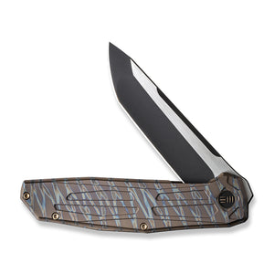 WE Knife Co., Ltd™ Shadowfire Frame Lock WE22035-4 Tiger Stripe Titanium CPM 20CV Stainless Steel Pocket Knife