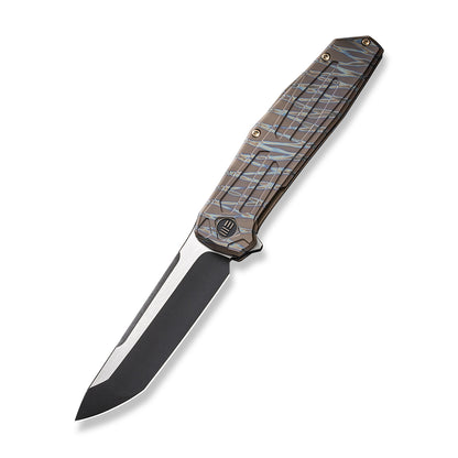 WE Knife Co., Ltd™ Shadowfire Frame Lock WE22035-4 Tiger Stripe Titanium CPM 20CV Stainless Steel Pocket Knife