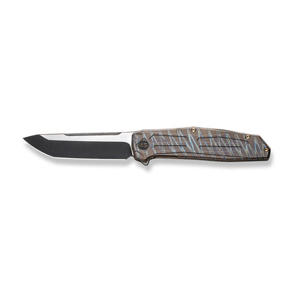 WE Knife Co., Ltd™ Shadowfire Frame Lock WE22035-4 Tiger Stripe Titanium CPM 20CV Stainless Steel Pocket Knife