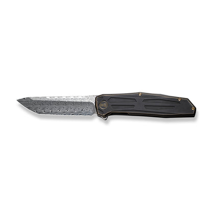 WE Knife Co., Ltd™ Shadowfire Frame Lock WE22035-DS1 Bronze/Black Titanium Damasteel Pocket Knife