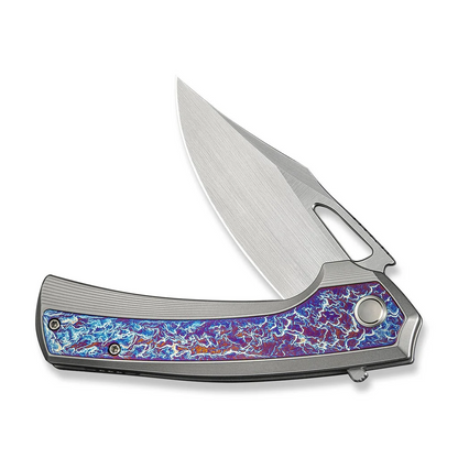 WE Knife Co., Ltd™ Nefaris Frame Lock WE22040FA-1 Bead-blasted & Flamed 6AL4V Titanium CPM 20CV Stainless Steel Pocket Knife