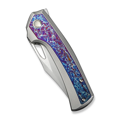 WE Knife Co., Ltd™ Nefaris Frame Lock WE22040FA-1 Bead-blasted & Flamed 6AL4V Titanium CPM 20CV Stainless Steel Pocket Knife