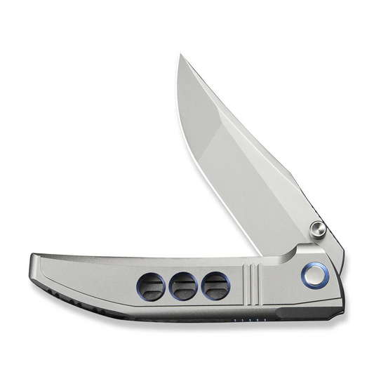 WE Knife Co., Ltd™ Ezinta Frame Lock WE22041-2 Polished Bead-blasted 6AL4V Titanium M390 Stainless Steel Pocket Knife