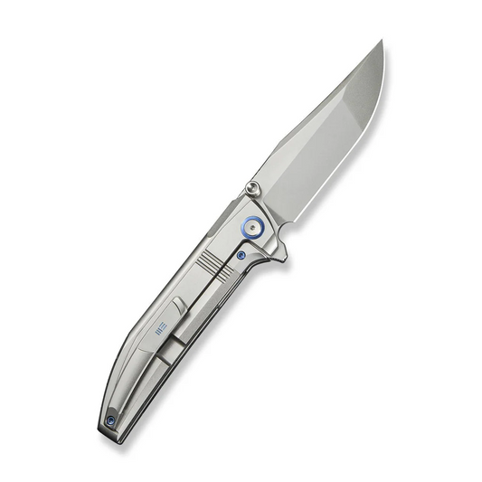 WE Knife Co., Ltd™ Ezinta Frame Lock WE22041-2 Polished Bead-blasted 6AL4V Titanium M390 Stainless Steel Pocket Knife