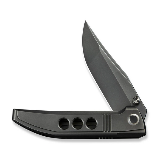 WE Knife Co., Ltd™ Ezinta Frame Lock WE22041-3 Polished Gray 6AL4V Titanium M390 Stainless Steel Pocket Knife