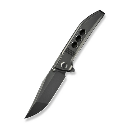 WE Knife Co., Ltd™ Ezinta Frame Lock WE22041-3 Polished Gray 6AL4V Titanium M390 Stainless Steel Pocket Knife