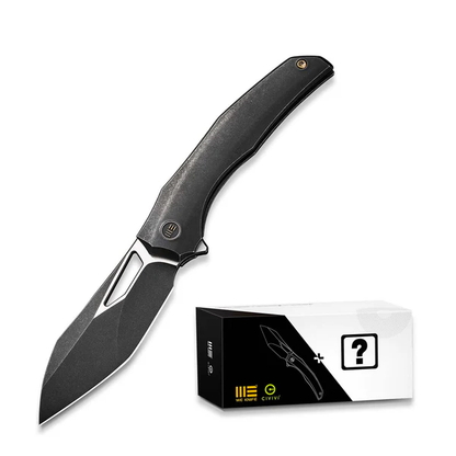 WE Knife Co., Ltd™ Ignio Frame Lock WE22042B-1 MB Black Anodized 6AL4V Titanium CPM 20CV Stainless Steel Pocket Knife