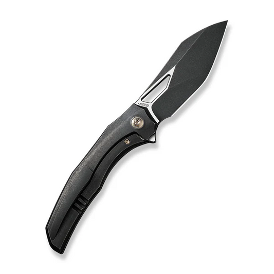 WE Knife Co., Ltd™ Ignio Frame Lock WE22042B-1 MB Black Anodized 6AL4V Titanium CPM 20CV Stainless Steel Pocket Knife