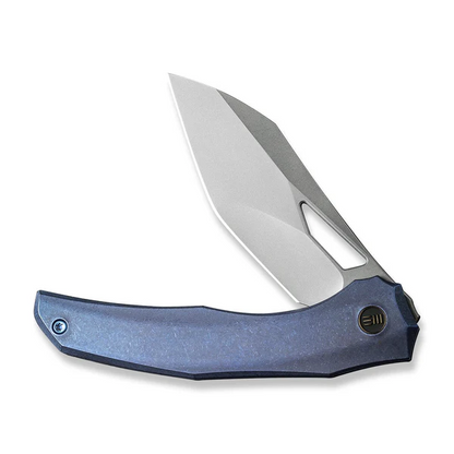WE Knife Co., Ltd™ Ignio Frame Lock WE22042B-3 MB Blue Anodized 6AL4V Titanium CPM 20CV Stainless Steel Pocket Knife