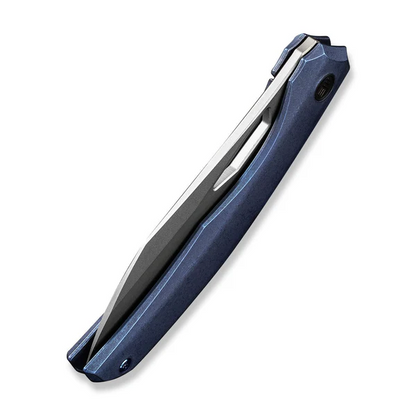 WE Knife Co., Ltd™ Ignio Frame Lock WE22042B-3 MB Blue Anodized 6AL4V Titanium CPM 20CV Stainless Steel Pocket Knife