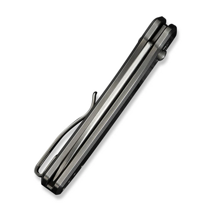 WE Knife Co., Ltd™ Nightblade Crossbar Lock WE22046-2 Bead-Blasted 6AL4V Titanium CPM 20CV Stainless Steel Pocket Knife