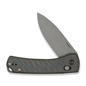 WE Knife Co., Ltd™ Nightblade Crossbar Lock WE22046-3 Tiger Stripe Flamed 6AL4V Titanium CPM 20CV Stainless Steel Pocket Knife