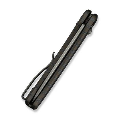 WE Knife Co., Ltd™ Nightblade Crossbar Lock WE22046-3 Tiger Stripe Flamed 6AL4V Titanium CPM 20CV Stainless Steel Pocket Knife