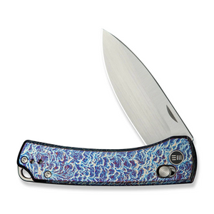 WE Knife Co., Ltd™ Nightblade Crossbar Lock WE22046-4 Blue Flamed 6AL4V Titanium CPM 20CV Stainless Steel Pocket Knife