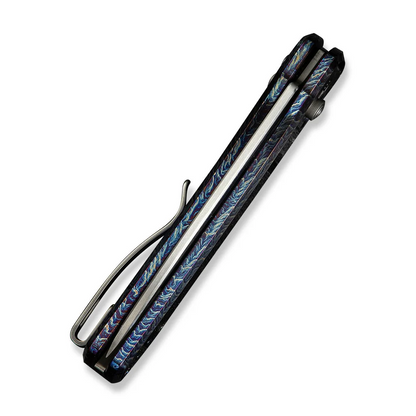 WE Knife Co., Ltd™ Nightblade Crossbar Lock WE22046-4 Blue Flamed 6AL4V Titanium CPM 20CV Stainless Steel Pocket Knife