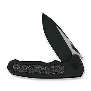 WE Knife Co., Ltd™ Starlash Flipper Lock WE23011D-1 Black Anodized 6AL4V Titanium and Aluminum Carbon Fiber M390 Stainless Steel Pocket Knife