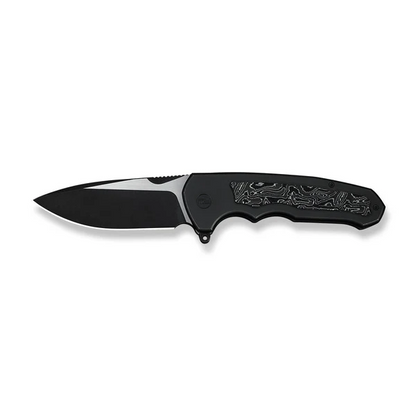 WE Knife Co., Ltd™ Starlash Flipper Lock WE23011D-1 Black Anodized 6AL4V Titanium and Aluminum Carbon Fiber M390 Stainless Steel Pocket Knife