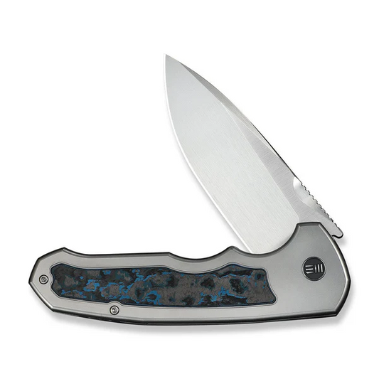 WE Knife Co., Ltd™ Starlash Flipper Lock WE23011D-2 Bead-Blasted 6AL4V Titanium and Artic Storm FatCarbon M390 Stainless Steel Pocket Knife