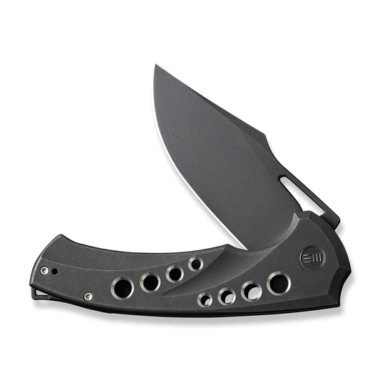 WE Knife Co., Ltd™ Swiftfin Frame Lock WE23051-1 Black 6AL4V Titanium CPM 20CV Stainless Steel Pocket Knife