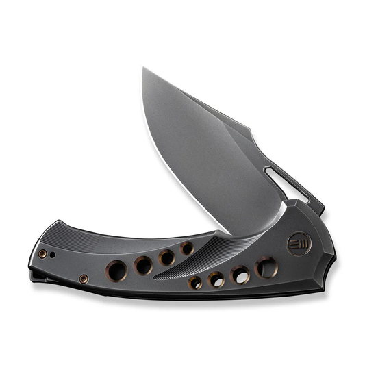 WE Knife Co., Ltd™ Swiftfin Frame Lock WE23051-3 Dark Gray 6AL4V Titanium CPM 20CV Stainless Steel Pocket Knife