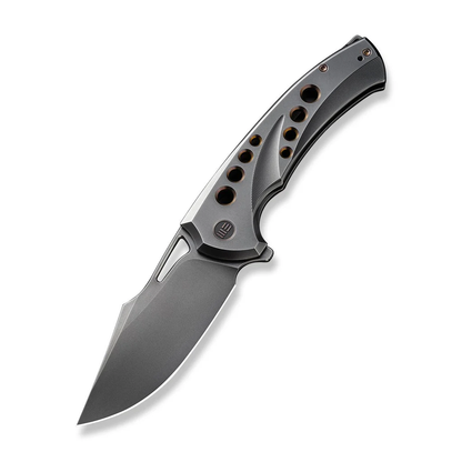 WE Knife Co., Ltd™ Swiftfin Frame Lock WE23051-3 Dark Gray 6AL4V Titanium CPM 20CV Stainless Steel Pocket Knife