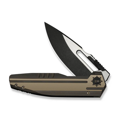 WE Knife Co., Ltd™ Reveille Frame Lock WE23057-1 Bronze Anodized 6AL4V Titanium M390 Stainless Steel Pocket Knife