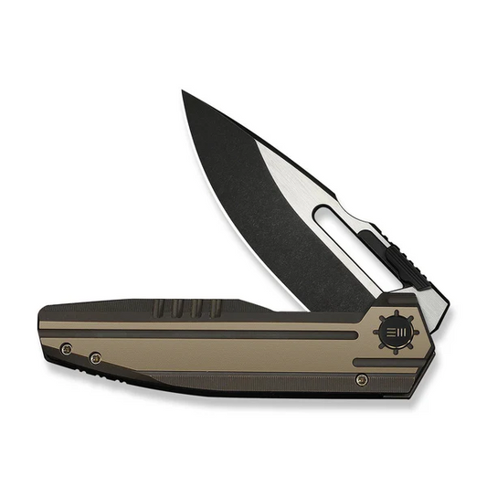 WE Knife Co., Ltd™ Reveille Frame Lock WE23057-1 Bronze Anodized 6AL4V Titanium M390 Stainless Steel Pocket Knife