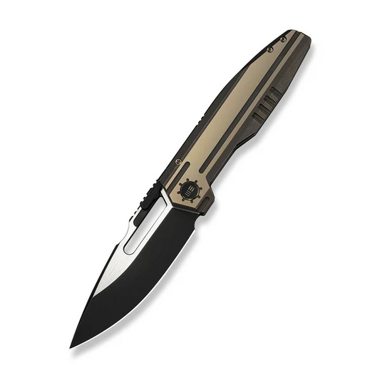WE Knife Co., Ltd™ Reveille Frame Lock WE23057-1 Bronze Anodized 6AL4V Titanium M390 Stainless Steel Pocket Knife