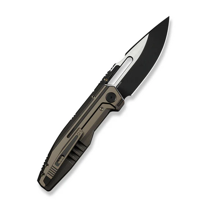 WE Knife Co., Ltd™ Reveille Frame Lock WE23057-1 Bronze Anodized 6AL4V Titanium M390 Stainless Steel Pocket Knife