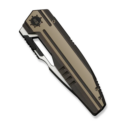WE Knife Co., Ltd™ Reveille Frame Lock WE23057-1 Bronze Anodized 6AL4V Titanium M390 Stainless Steel Pocket Knife