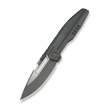WE Knife Co., Ltd™ Reveille Frame Lock WE23057-2 Olive Gray Anodized 6AL4V Titanium M390 Stainless Steel Pocket Knife